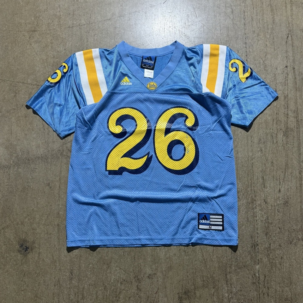 UCLA Bruins Jersey Mens Medium Blue Gold NCAA Football Adidas Mesh 26 Team